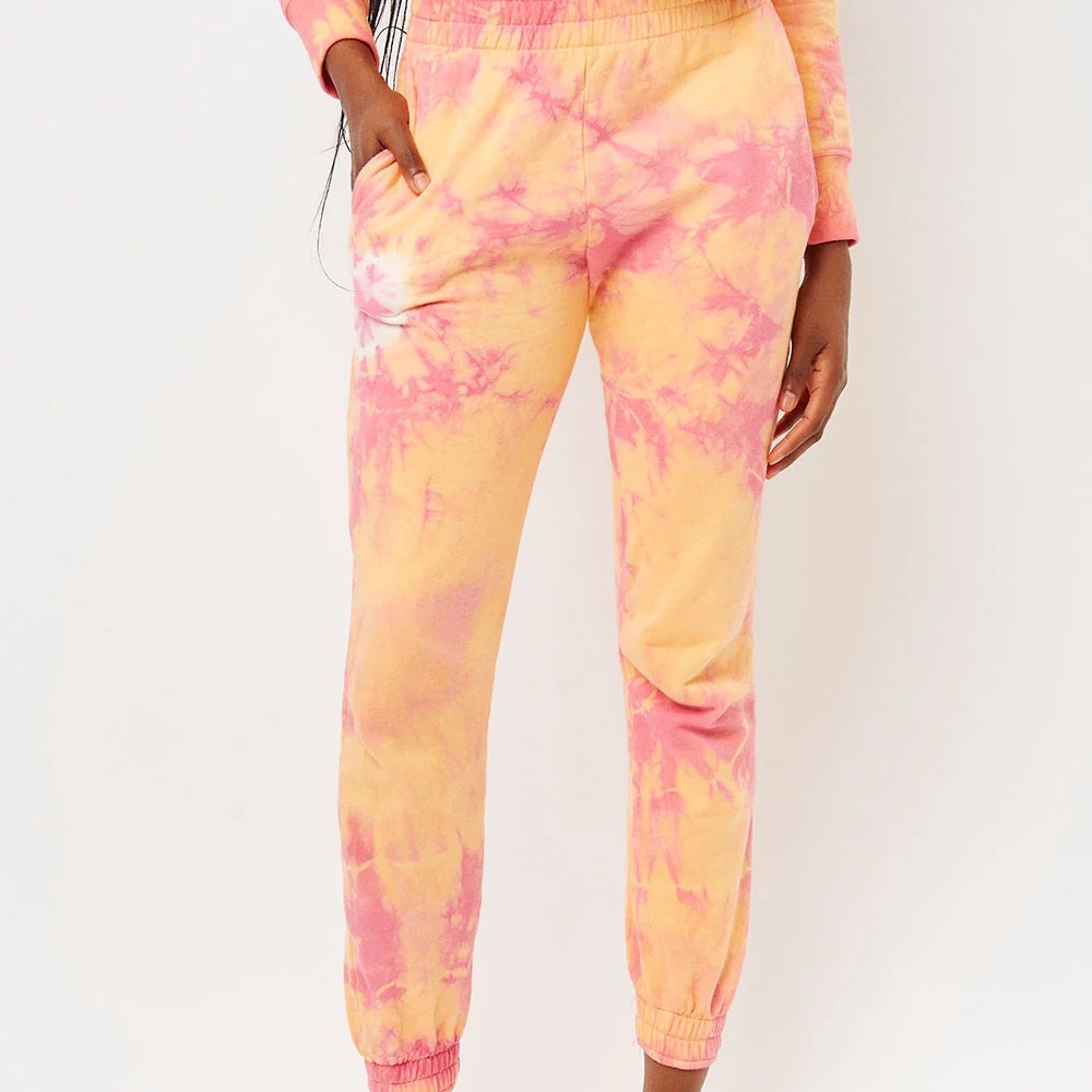 Frankie's Bikinis Pink and Orange Tie-Dye sweats S